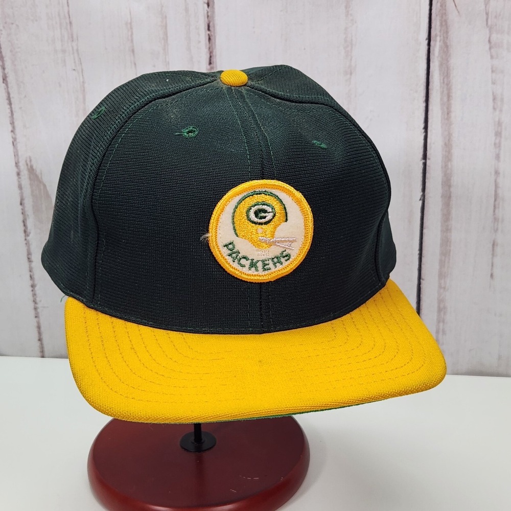 Green Bay Packers Vintage New Era Pro Model Snapback Hat Green Yellow USA Made